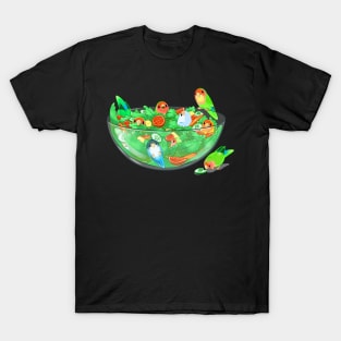 Birb Salad - Peach Faces T-Shirt